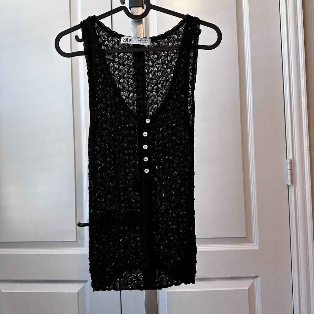 Zara Black Lace Summer Top